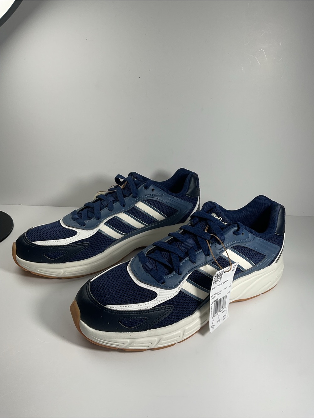 Adidas Cloudfoam Men’s Running Shoes Size 10.5 Blue White New Without Box - Picture 2 of 11